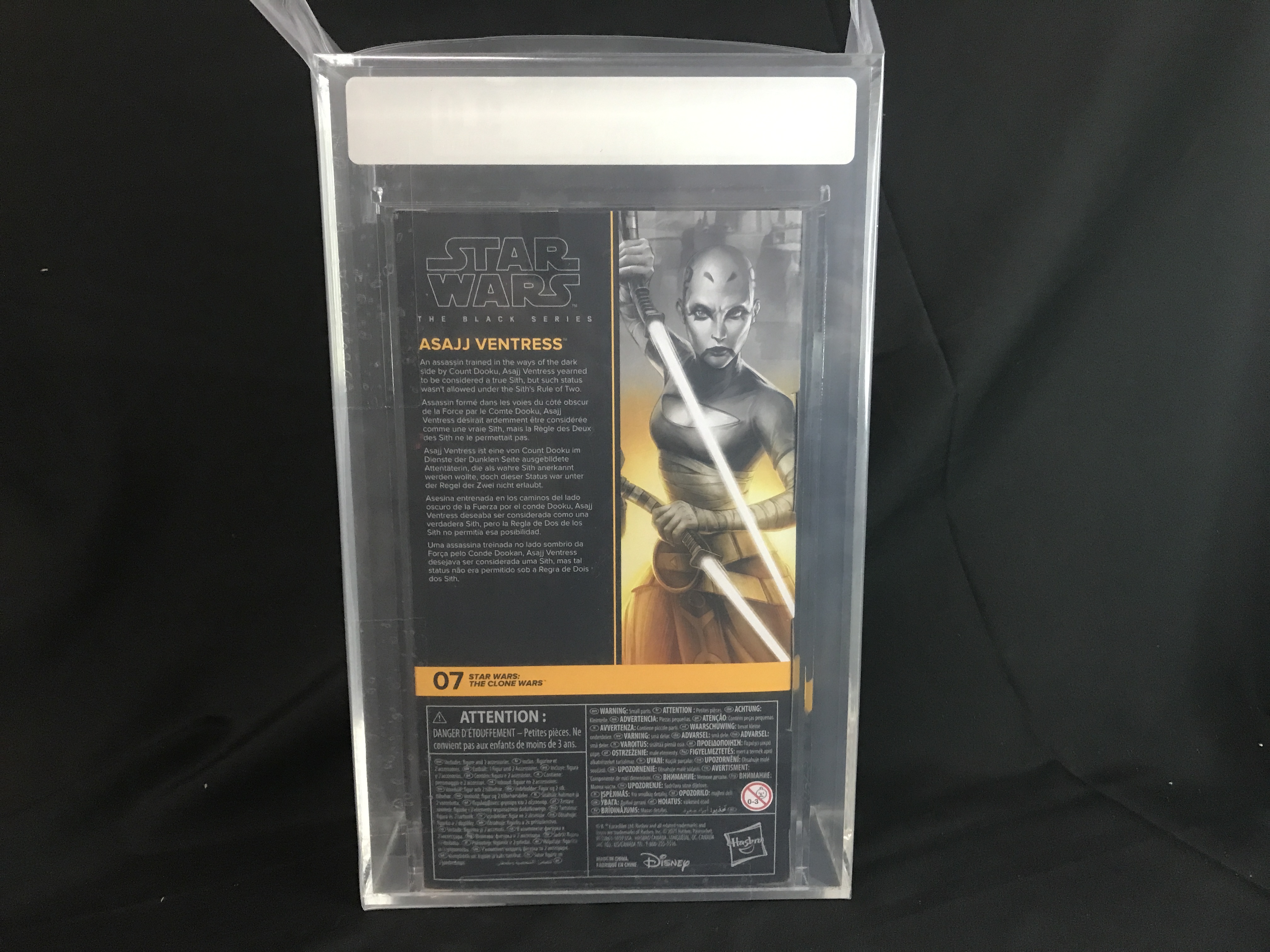 Hasbro Star Wars The Black Series Asajj Ventress 6 Graded AFA 9.0 Uncirculated