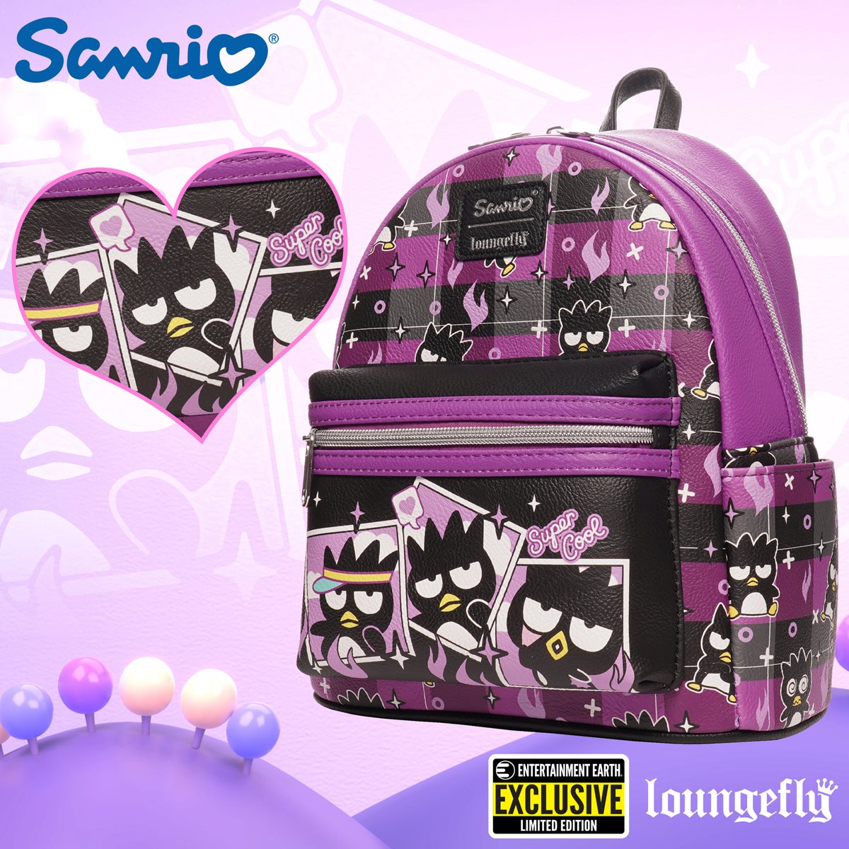 Badtz-Maru Purple Mini-Backpack