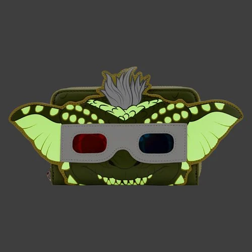 Gremlins Pop! by Loungefly Green Gremilin Cosplay Glow-in-the-Dark Zip Around Wallet