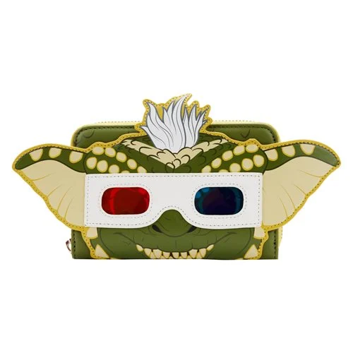 Gremlins Pop! by Loungefly Green Gremilin Cosplay Glow-in-the-Dark Zip Around Wallet