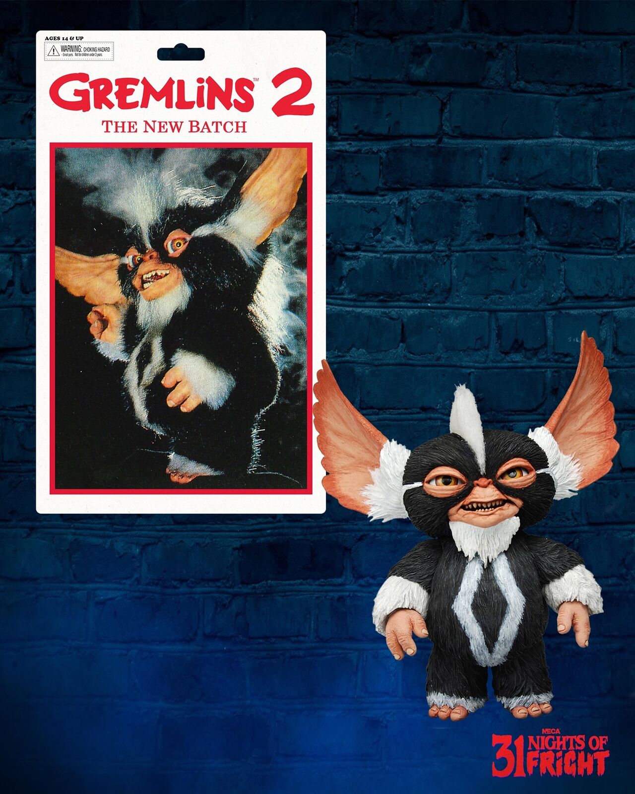 NECA Gremlins 2 Mohawk Mogwai 4 Action Figure on Blister Card