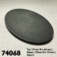 Reaper Base Boss: 105mm x 70mm Oval Gaming Base (4)