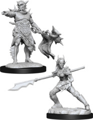 Magic the Gathering Unpainted Miniatures: W13 Coralhelm Commander & Halimar Wavewatch (Merfolk)