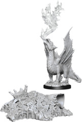 Dungeons & Dragons Nolzur`s Marvelous Unpainted Miniatures  W11 Gold Dragon Wyrmling & Small Treasure Pile