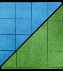 Megamat: 1in Reversible Blue-Green Squares (34.5in x 48in Playing Surface)