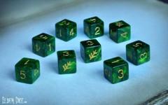 Elder Dice - Tube of green elder sign