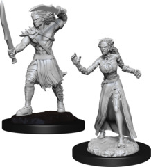 Magic the Gathering Unpainted Miniatures: W13 Vampire Lacerator & Vampire Hexmage