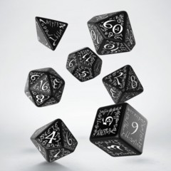 Elvish Dice Set Black/White