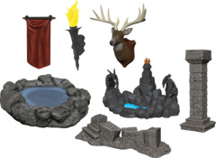 WizKids Deep Cuts Unpainted Miniatures  W11 Pools & Pillars