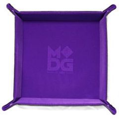 Velvet Dice Tray With Leather Backing - Purple