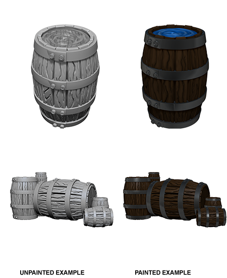 Wizkids Unpainted Mini - Barrel N Pile Of Barrels