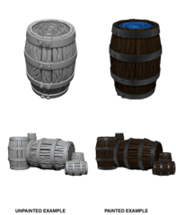 Wizkids Unpainted Mini - Barrel N Pile Of Barrels