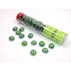 Glass Stones: Crystal Green Iridized