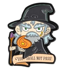 Monster Collectible Novelty Pins: You Shall Not Pass Wizard