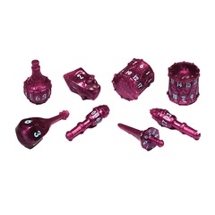 PolyHero Bard 8 Dice Set Raspberry Rhapsody