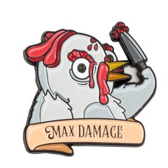 Monster Collectible Novelty Pins: Max Damage Rooster