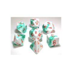 Gemini Mint Green-White with Orange 7-Die Set 30020