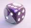 50mm d6 w/pips Purple-Steel w/white - DG5032