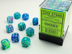 Festive® 12mm d6 Waterlily™/white Dice Block™ (36 dice) 27946