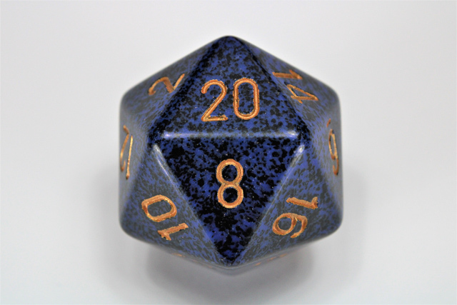 Speckled 34mm Golden Cobalt™ d20 XS2093