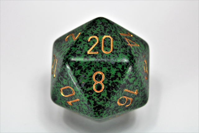 Speckled 34mm Golden Recon™ d20  XS2002