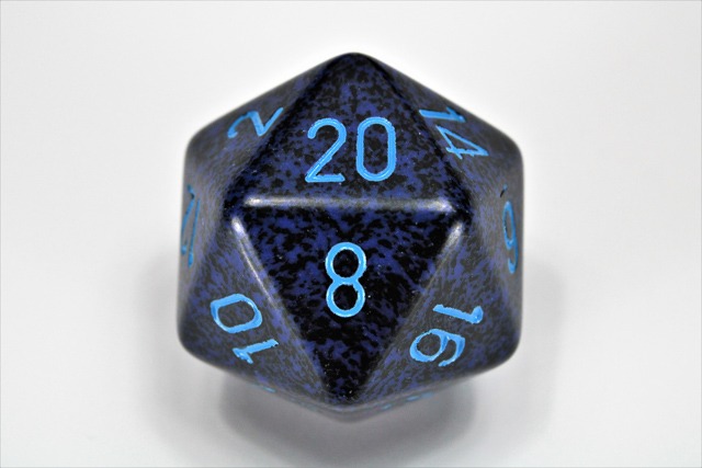 Speckled Cobalt 34mm d20 Dice