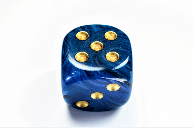 Phantom® 50mm w/pips Teal/gold d6 DP5089