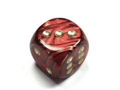 Scarab® 30mm w/pips Scarlet/gold d6 DC3004