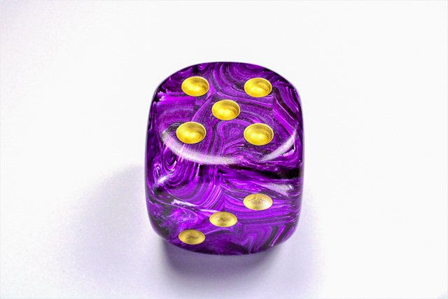 Vortex® 50mm w/pips Purple/gold d6 DV5007