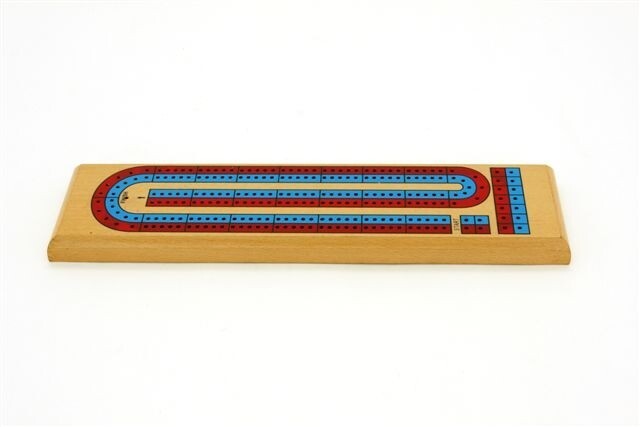 Cribbage board, 2 track Coloured