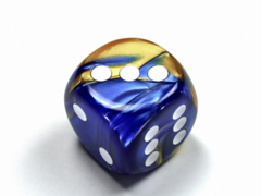 Gemini® 30mm w/pips Blue-Gold/white d6 DG3022