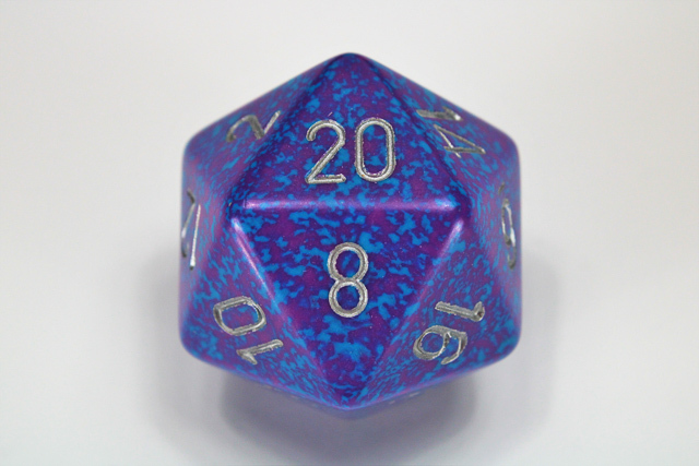 Speckled 34mm Silver Tetra™ d20  XS2004