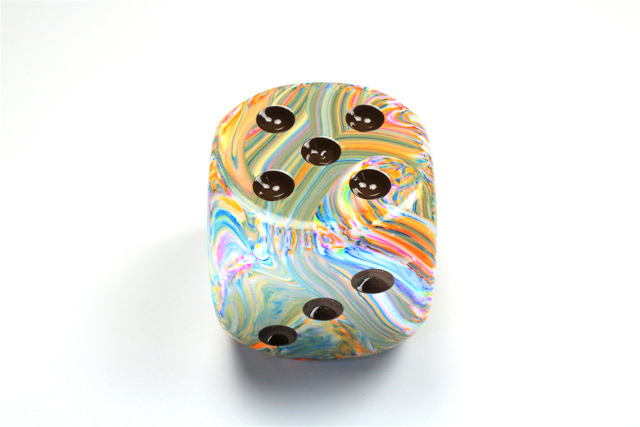 Festive® 50mm w/pips Vibrant/brown d6 DF5061