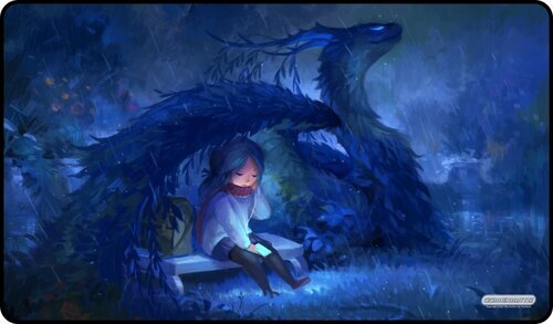 Dragon with Girl Reading