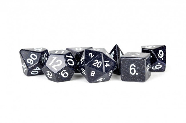 MDG 16mm Stone Poly Dice Set: Blue Sandstone
