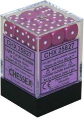 Opaque 12mm d6 Light Purple/white Dice Block™ (36 dice) 25827