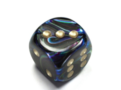 Lustrous® 30mm w/pips Shadow/gold d6 DL3099