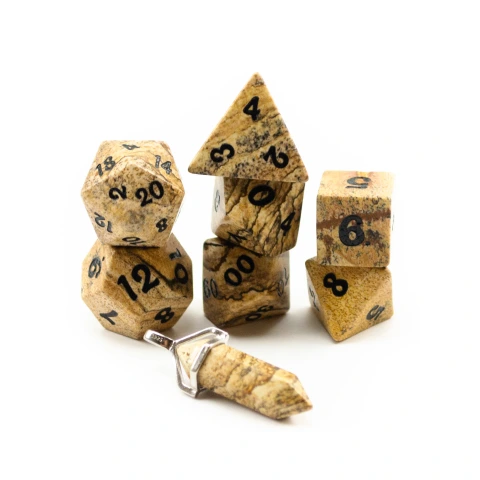 Picture Jasper - 7pcs & Pendant