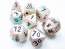 Chessex Polyhedral 7-Die Set Lustrous Sea Shell/Black (Luminary Effect)