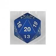 Spindown d20 dice, 30mm - Blue