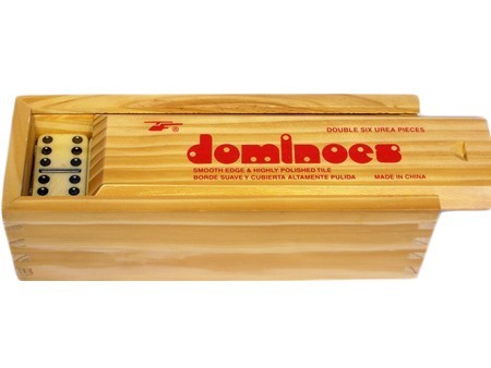 Dominoes - Double six wooden box