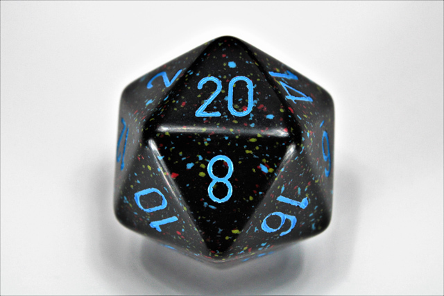 Speckled 34mm Blue Stars™ d20 XS2001