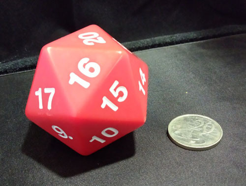 Super Jumbo 55mm D20 Countdown Die - Red