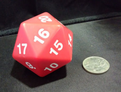 Super Jumbo 55mm D20 Countdown Die - Red
