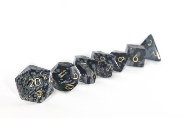 Snowflake Obsidian - 7pcs & Pendant