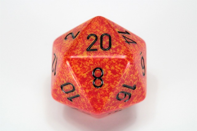 Speckled Fire 34mm d20 Dice