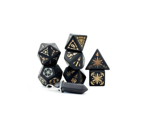 Gold Ionized Obsidian Snowflake