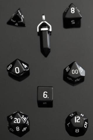 Black Obsidian - 7pcs & Pendant