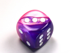 Gemini® 30mm w/pips Pink-Purple/white d6  DG3055