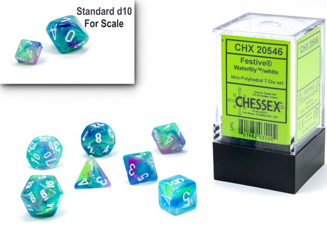 Festive® Mini-Polyhedral Waterlily™/white 7-Die set 20546